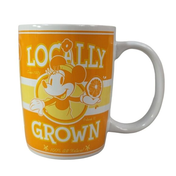 Disney Parks Minnie Mouse Mug Orange Juice Yellow Locally Grown Premium Fruit - Picture 2 of 10